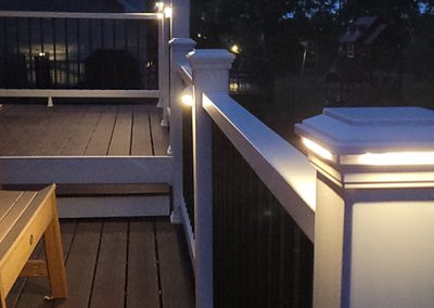 Deck with lighting after dusk