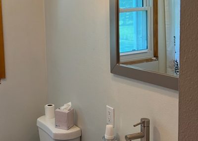 Vanity and toilet